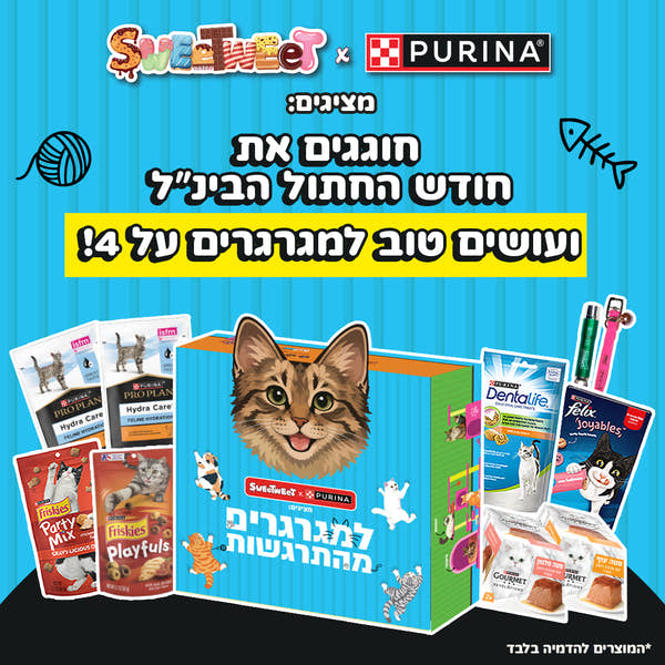 מארז לחתולים - 'למגרגרים מהתרגשות' (S)
