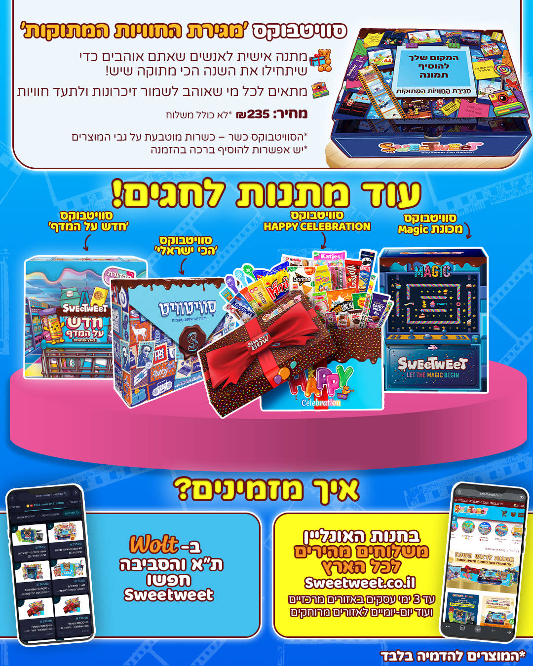 סוויטבוקס 'התמונה שלכם' - מגירת מתוקים עם תמונה אישית מודפסת!