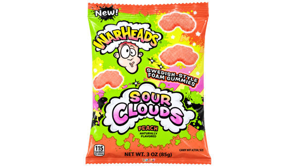 סוכריות גומי WARHEADS sour clouds אפרסק
