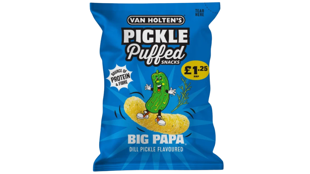 חטיף אפוי בטעם מלפפון חמוץ ושמיר Van Holten's