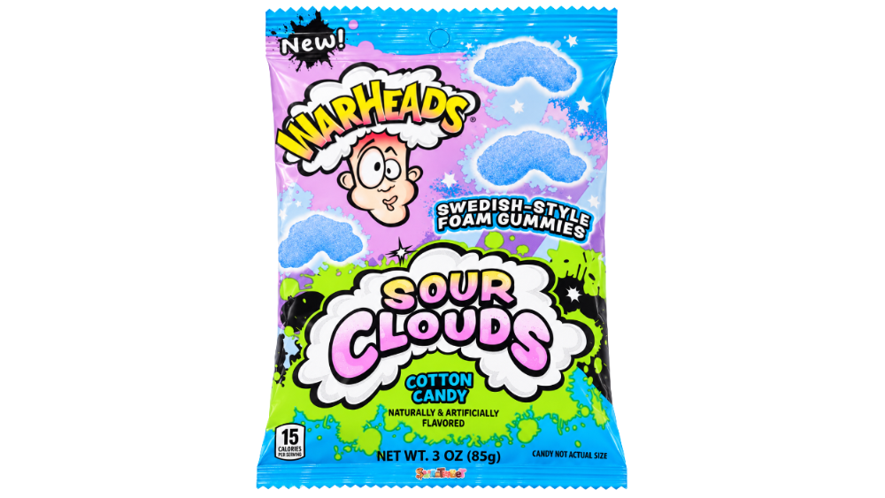 סוכריות גומי WARHEADS sour clouds צמר גפן מתוק