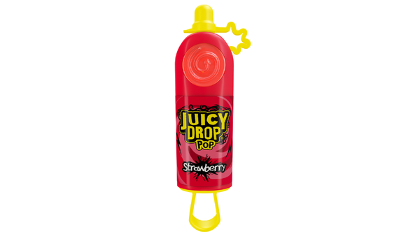 סוכריה על מקל עם ג'ל תות חמוץ Juicy Drop Pop