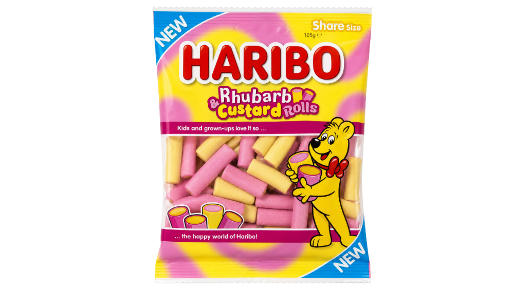 גומי HARIBO Rhubarb & Custard Rolls