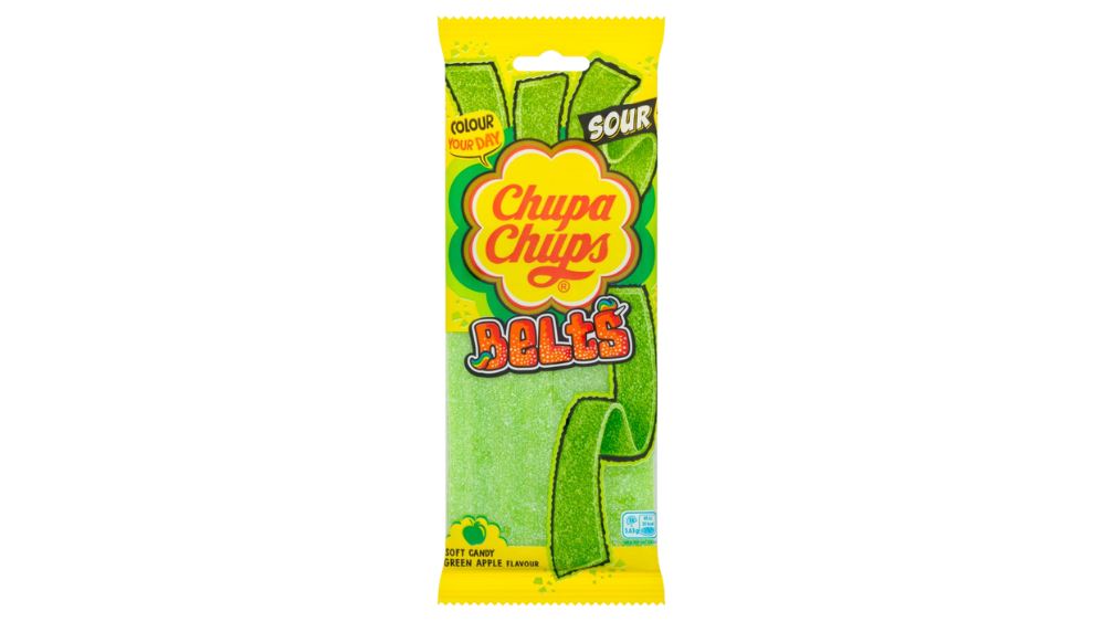 גומי שטיחים חמוצים Chupa Chups בטעם תפוח ירוק