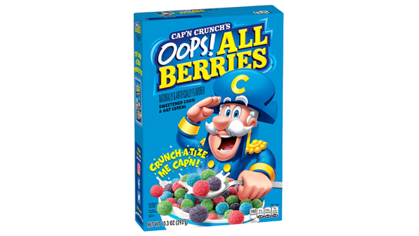 דגני בוקר CAP'N CRUNCH בטעמי פירות יער