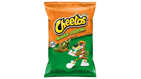 חטיף Cheetos בטעם צ'דר וחלפיניו