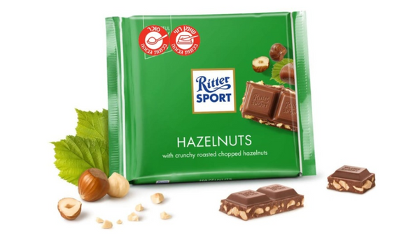 שוקולד Ritter SPORT עם אגוזי לוז