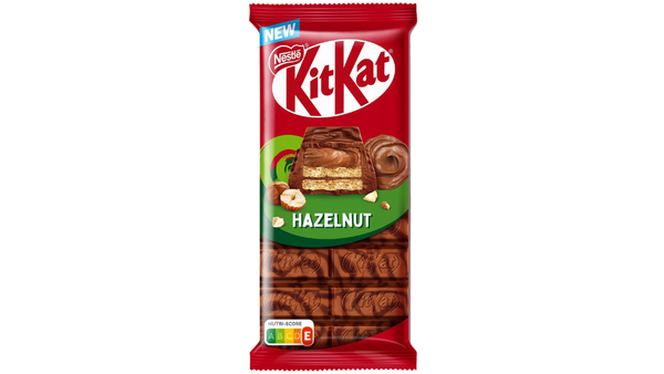 טבלת שוקולד KitKat במילוי קרם אגוזי לוז