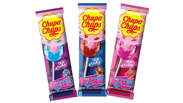 סוכריה על מקל CHUPA CHUPS עם מסטיק