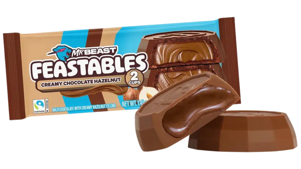 שוקולד FEASTABLES במילוי קרם אגוזי לוז