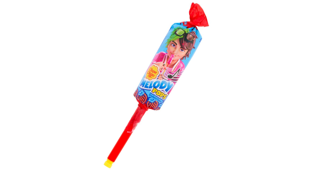 סוכריה על מקל CHUPA CHUPS עם משרוקית