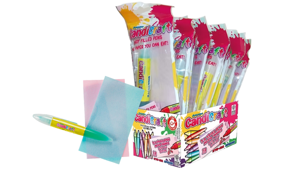עט ג'לי ודפים אכילים בטעמי פירות CandyCraft