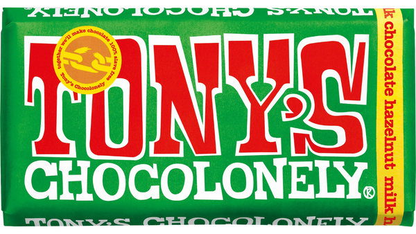 טבלת שוקולד TONY'S - שוקולד חלב עם שקדים