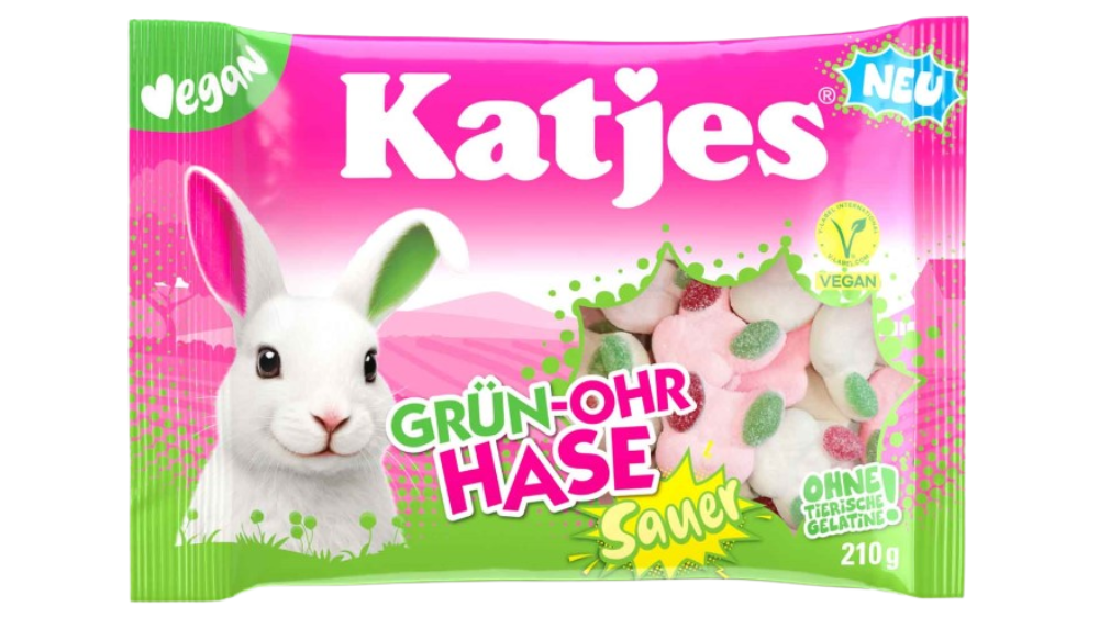 גומי KATJES חמוץ בצורת ארנבונים במרקם מוקצף 🐰