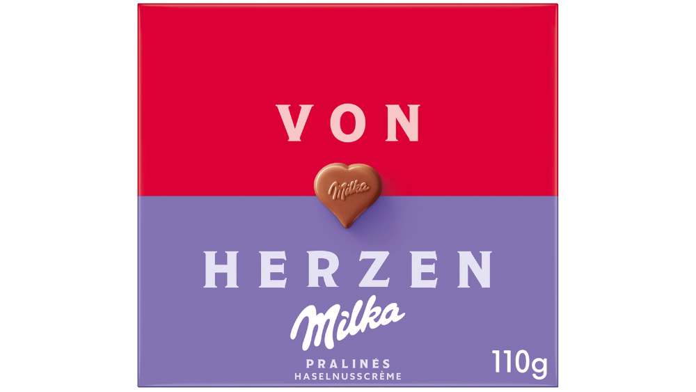 מארז פרלינים לבבות Milka