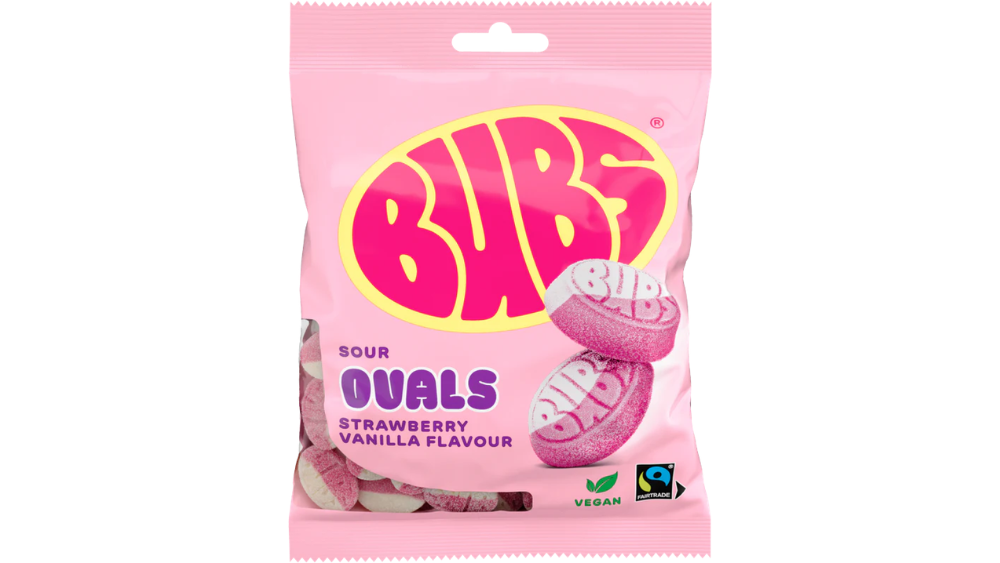 גומי שוודי BUBS בטעם תות ווניל חמוץ