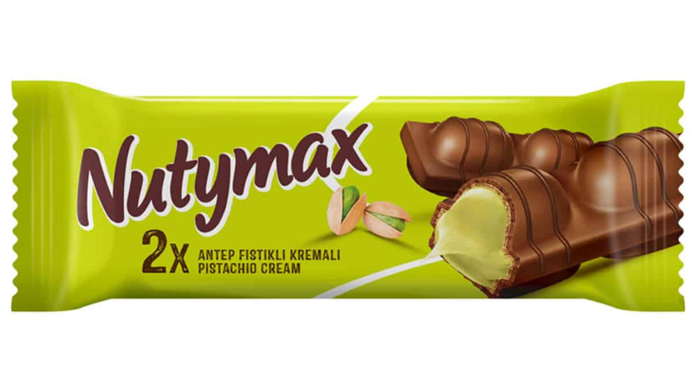 זוג חטיפי שוקולד עם קרם פיסטוק Nutymax