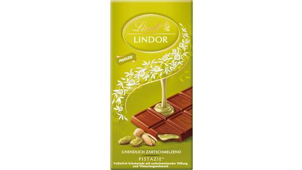 טבלת שוקולד Lindt LINDOR בטעם פיסטוק