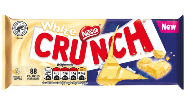 טבלת שוקולד לבן עם פצפוצי דגנים CRUNCH