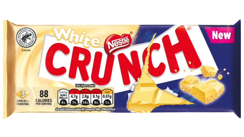 טבלת שוקולד לבן עם פצפוצי דגנים CRUNCH