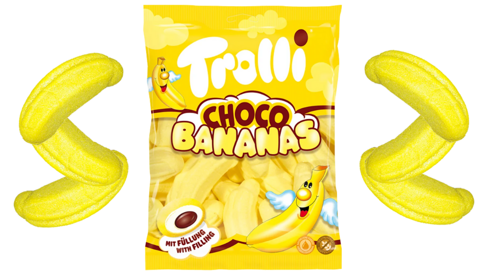 גומי Trolli בננה במילוי שוקולד