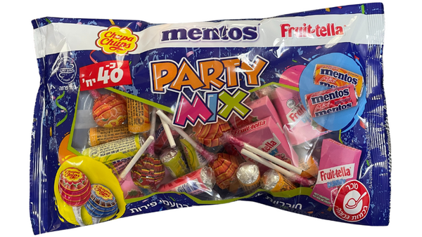 מארז PARTY MIX של Fruit-ella, מנטוס וצ'ופה צ'ופס