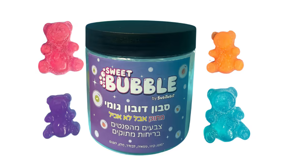 7 סבונים בצורת דובוני גומי XL בניחוחות מתוקים!