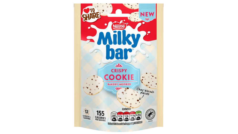 שוקולד לבן עם שברי עוגיות Milkybar