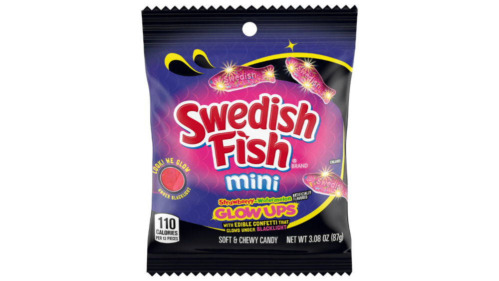 גומי Swedish Fish Mini Glow Ups זוהר
