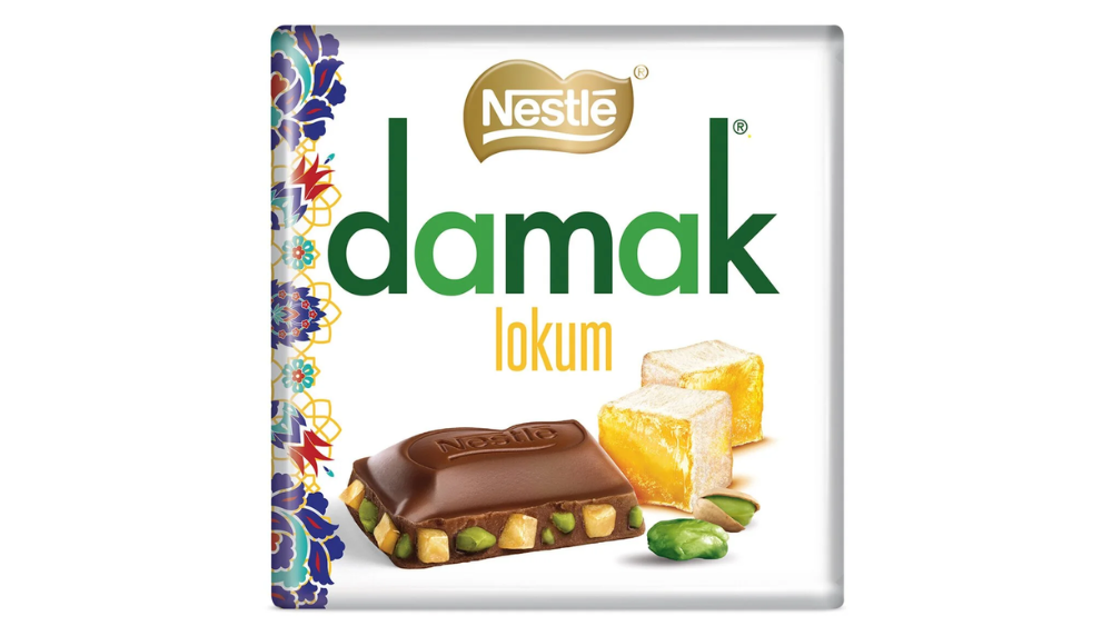 שוקולד לבן עם רחת לוקום ופיסטוק damak