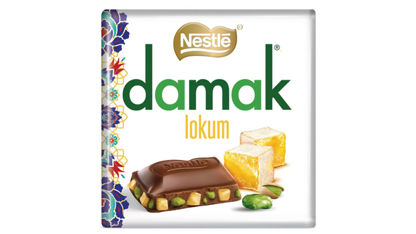 שוקולד לבן עם רחת לוקום ופיסטוק damak