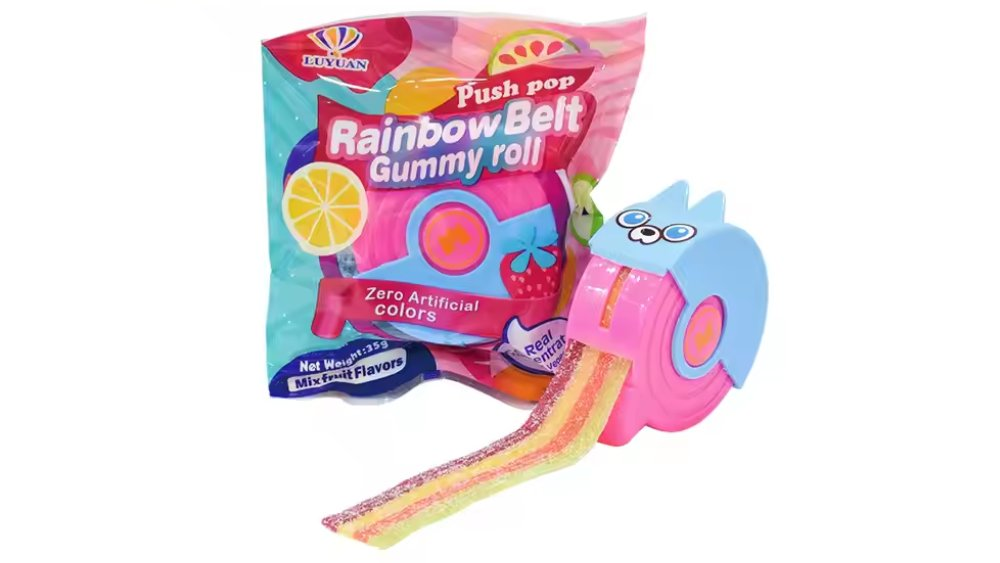 רולר שטיח בטעמי פירות PUSH POP RAINBOW BELT