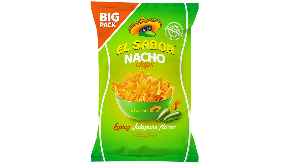 חטיף נאצ'וס בטעם חלפיניו חריף EL SABOR