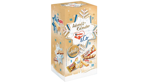 לוח אדוונט לכריסמס של Kinder & Co שוקולד לבן