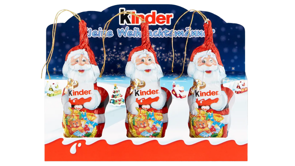 מארז שלישיית שוקולד Kinder בצורת סנטה קלאוס