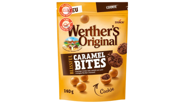 נגיסי קרמל במילוי עוגיות שוקולד Werther's Original