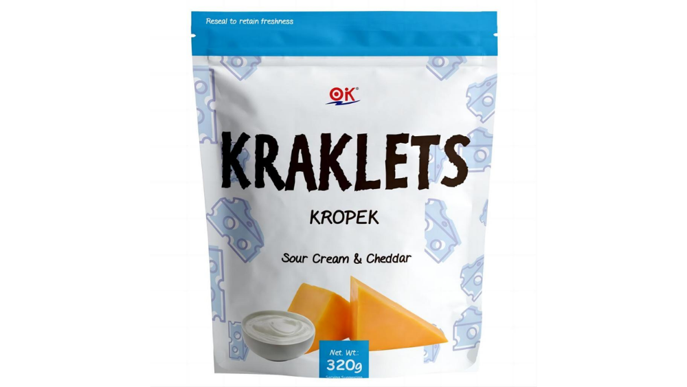 חטיף ענקייי בטעם שמנת חמוצה וגבינה KRAKLETS
