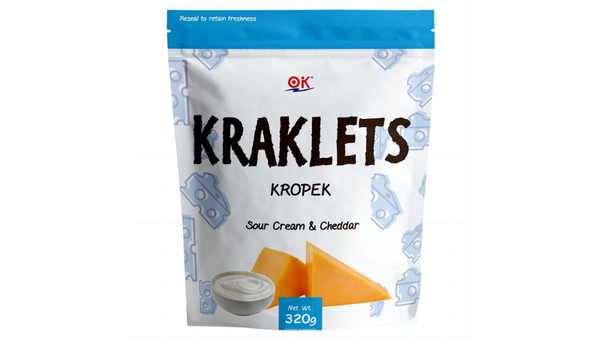 חטיף ענקייי בטעם שמנת חמוצה וגבינה KRAKLETS