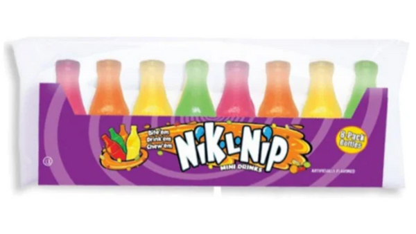 מארז 8 בקבוקי שעווה NIK-L-NIP במילוי נוזל בטעם פירות