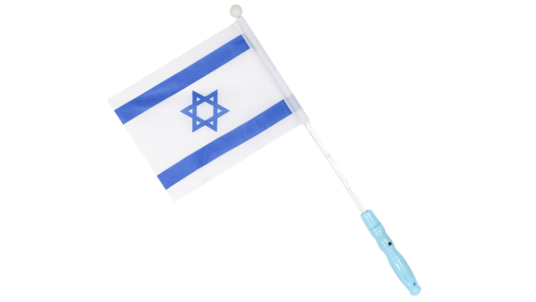 דגל ישראל עם ידית אורות