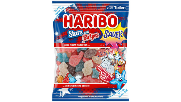 גומי HARIBO חמוץ מסוכר Stars and Stripes