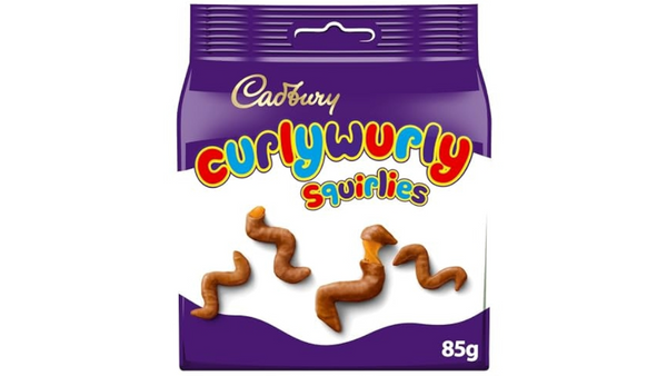קרלי וורלי squirlies טופי מצופה שוקולד של Cadbury