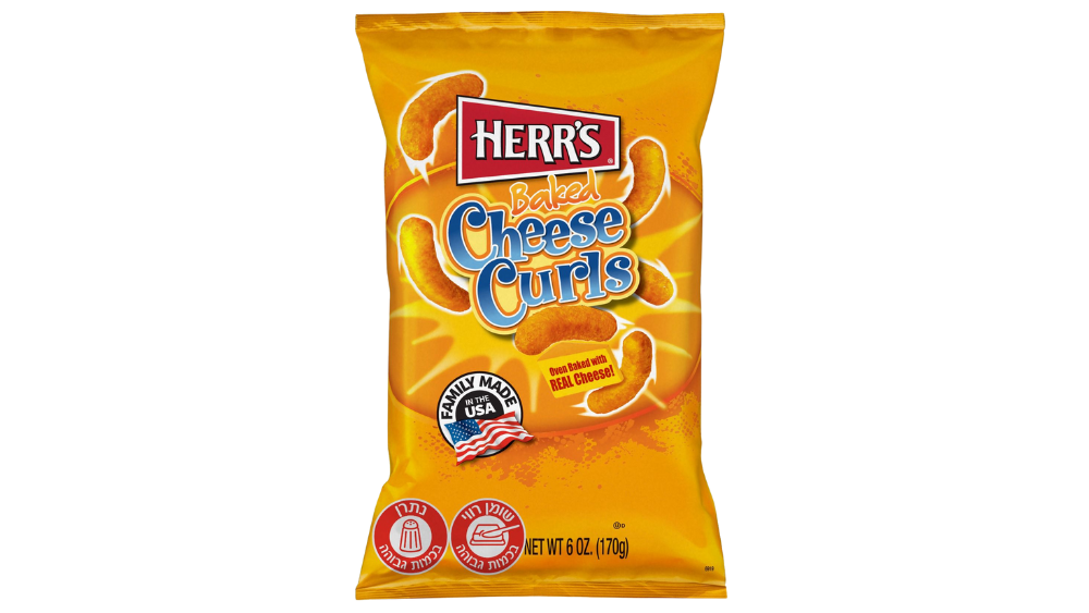 חטיף תירס אפוי בטעם גבינת צ'דר HERR'S