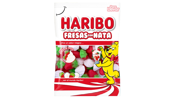 גומי HARIBO בצורת תותים וקצפת