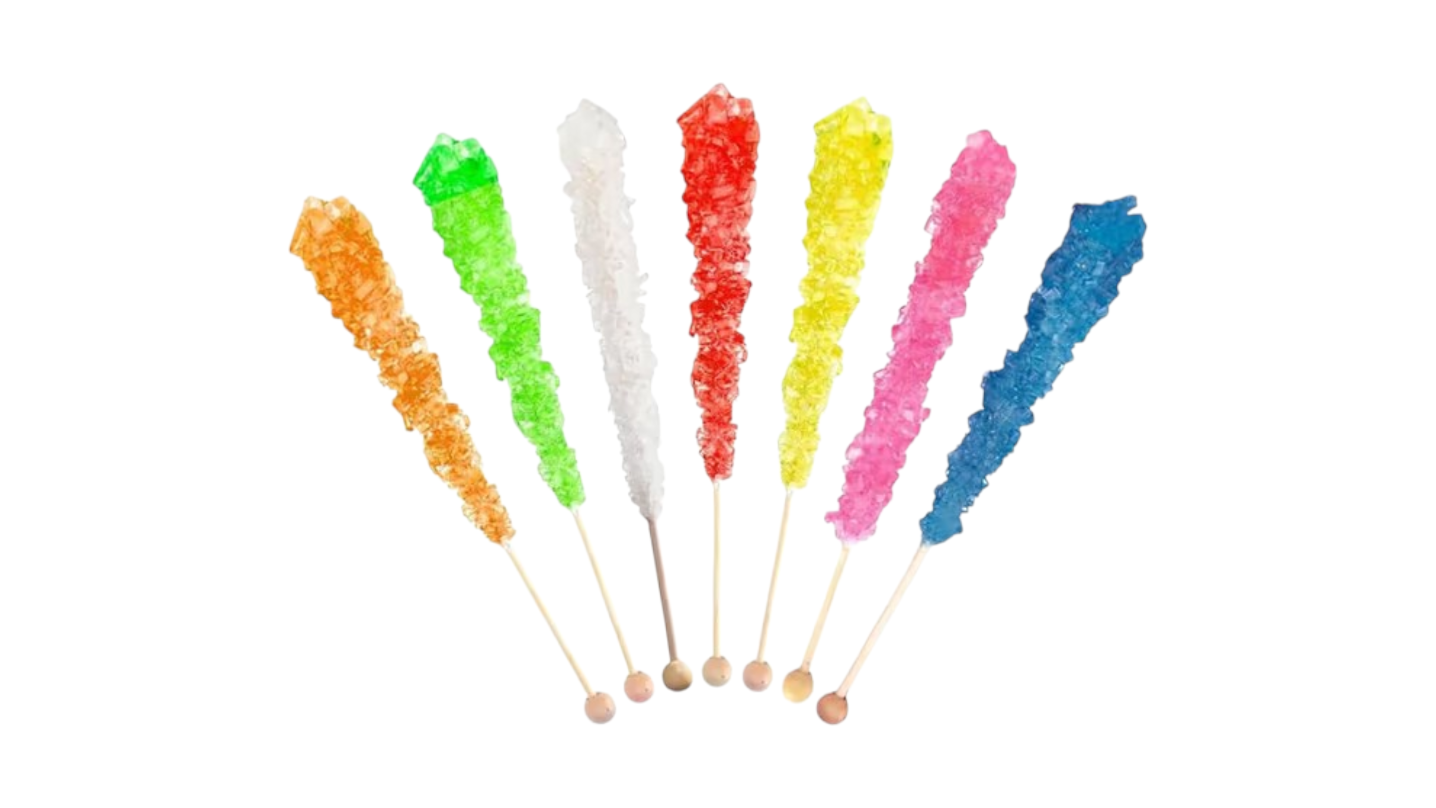 סוכריית קריסטל על מקל בטעמים שונים  - Tie Dye Rock Candy Stick