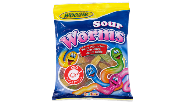 גומי חמוץ בצורת תולעים woogie