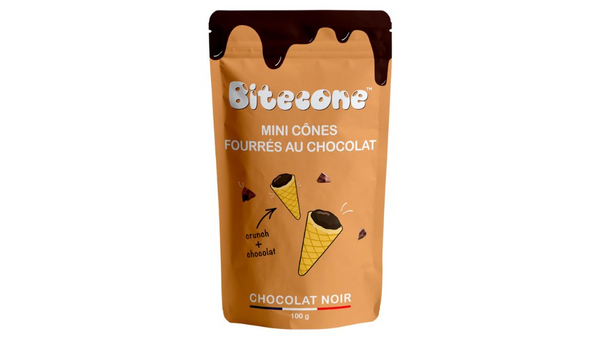 הסוף של הטילון Bitecones mini cones - שוקולד מריר