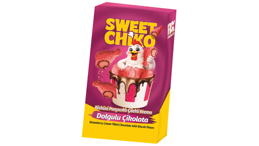 שוקולד חלב בצורת עוף SWEET CHIKO תות