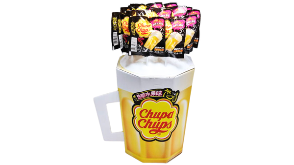 מארז סוכריות CHUPA CHUPS בעיצוב כוס בירה