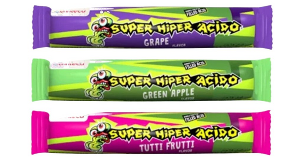 שלישיית מיני מסטיקים SUPER HIPER ACIDO - הכי-חמוץ-בעולם